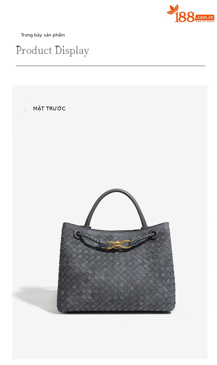 Túi tote satchel da lộn dệt phong cách Châu Âu mùa thu đông, thiết kế retro, đeo vai chéo thời trang chi tiết 16