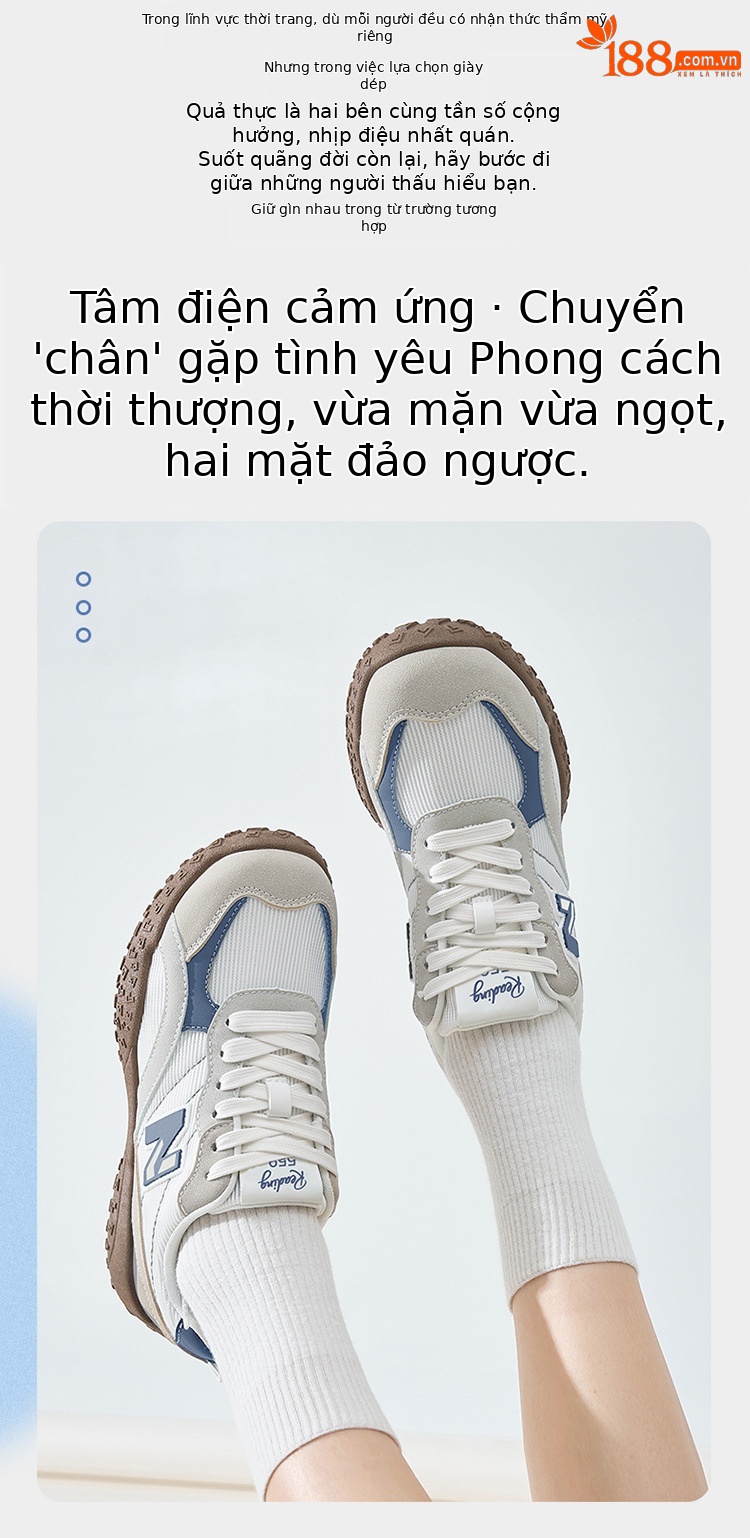 Giày thể thao nữ đa năng lưới thoáng khí phong cách Forrest Gump — 559 màu nâu chi tiết 12