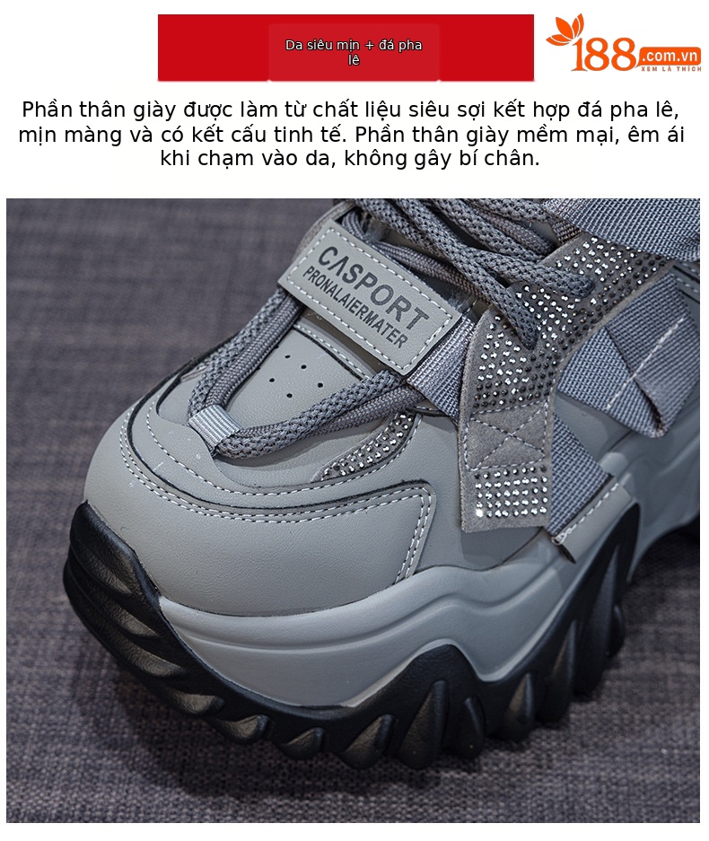 Giày sneaker nữ đế dày phong cách Hàn Quốc, lót lông cừu giữ ấm, tăng chiều cao — M2993 Trắng một lớp, M2993-1 plus nhung xám, M2993 plus trắng nhung, M2993-1 plus nâu nhung chi tiết 7