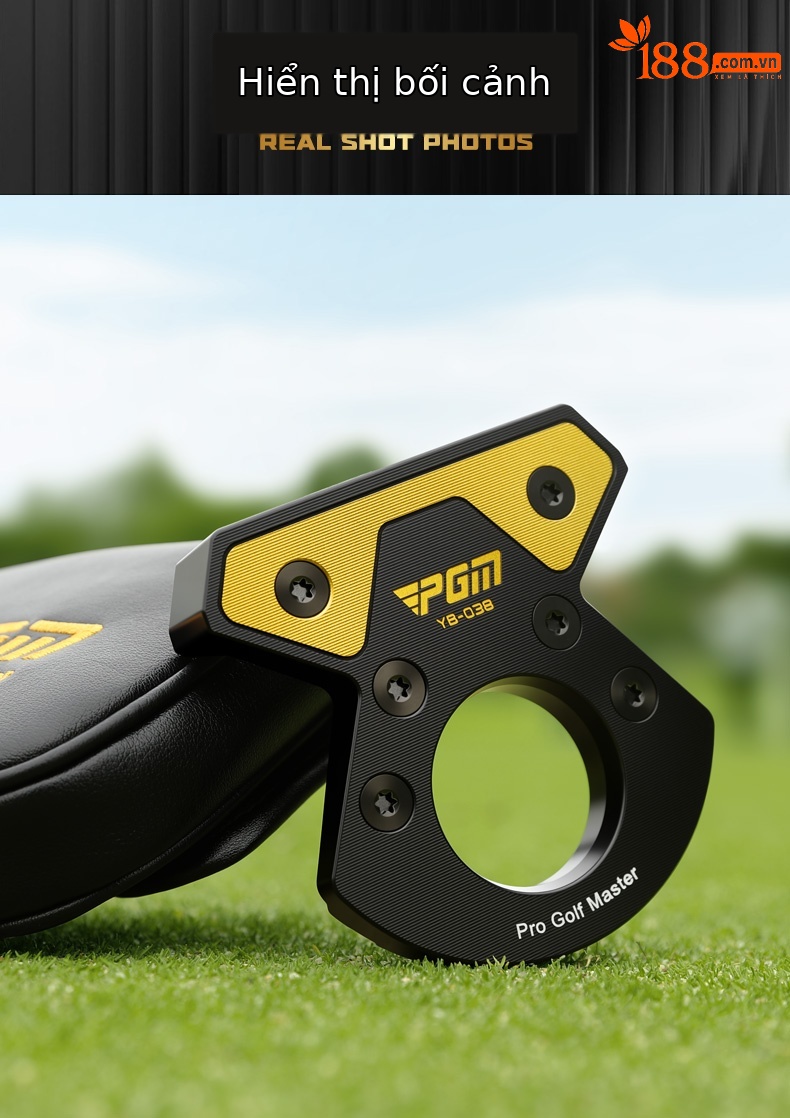 Gậy gạt golf PGM không mô-men xoắn đầu lớn nhôm rèn trọng tâm thấp — Gậy gạt có mô-men xoắn bằng 0 [giữ cho mặt gậy vuông góc để đánh bóng/nhôm rèn CNC chính xác/dây ngắm mở rộng] TUG091 chi tiết 5
