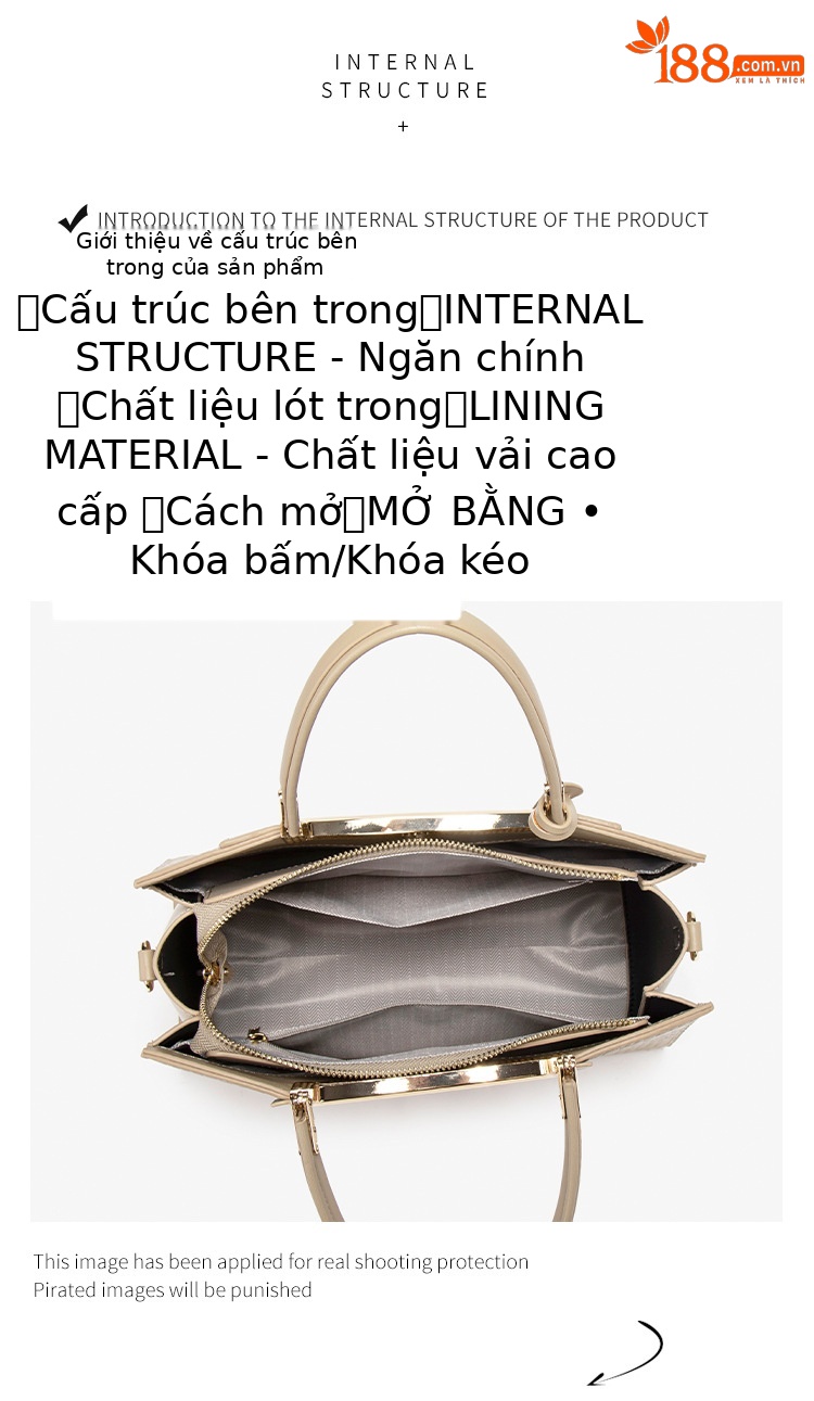 Túi tote nữ dung tích lớn họa tiết cá sấu, túi xách tay đeo vai thời trang xuân hè chi tiết 8