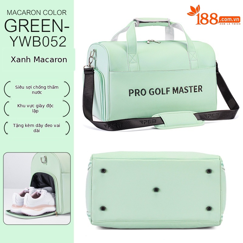 Macaron Green [Siêu sợi chống thấm nước/khu vực giày độc lập/dây đeo vai dài miễn phí] YWB052
