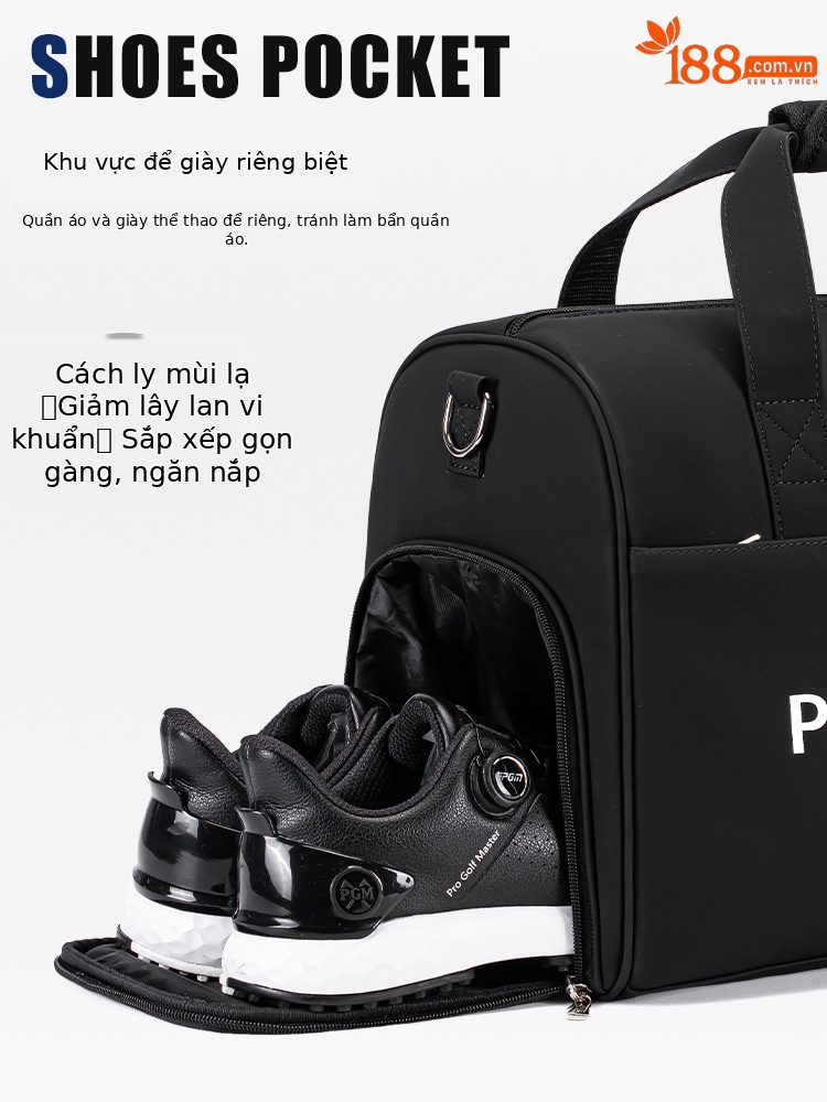 Túi golf PGM du lịch đeo chéo chống nước nhẹ, có ngăn giày riêng — Macaron Green [Siêu sợi chống thấm nước/khu vực giày độc lập/dây đeo vai dài miễn phí] YWB052, Bột Macaron [siêu sợi chống thấm nước/khu vực giày độc lập/dây đeo vai dài miễn phí] YWB052, Màu đen [siêu sợi chống thấm nước/khu vực giày độc lập/dây đeo vai dài miễn phí] YWB052