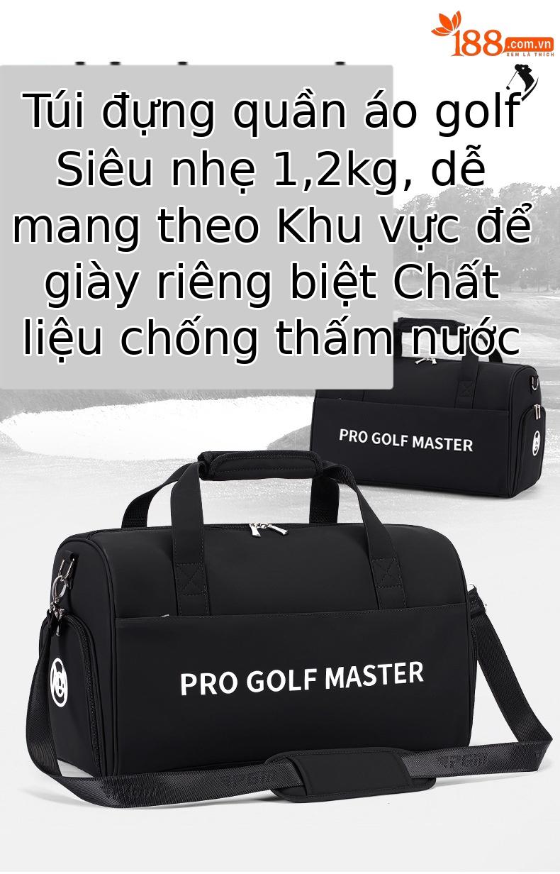 Túi golf PGM du lịch đeo chéo chống nước nhẹ, có ngăn giày riêng — Macaron Green [Siêu sợi chống thấm nước/khu vực giày độc lập/dây đeo vai dài miễn phí] YWB052, Bột Macaron [siêu sợi chống thấm nước/khu vực giày độc lập/dây đeo vai dài miễn phí] YWB052, Màu đen [siêu sợi chống thấm nước/khu vực giày độc lập/dây đeo vai dài miễn phí] YWB052 chi tiết 5
