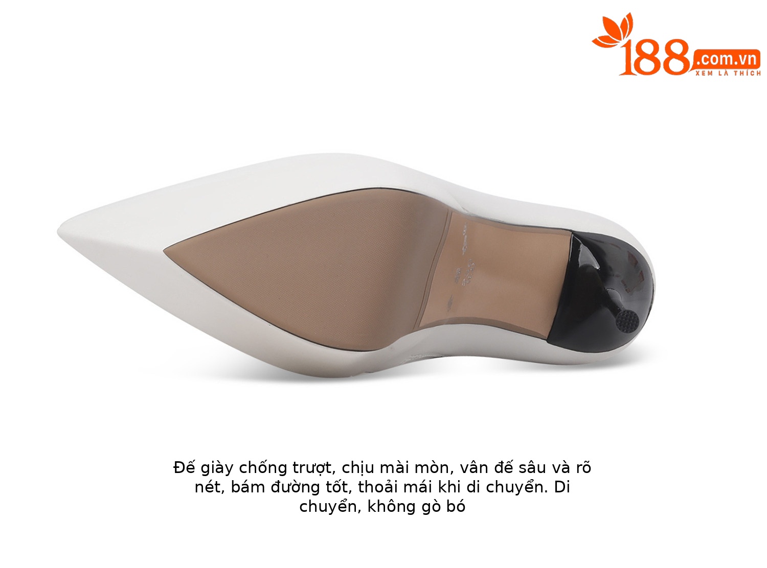 Boot cao gót nữ cổ thấp mũi nhọn đế platform chống nước — Trắng, Đen chi tiết 13