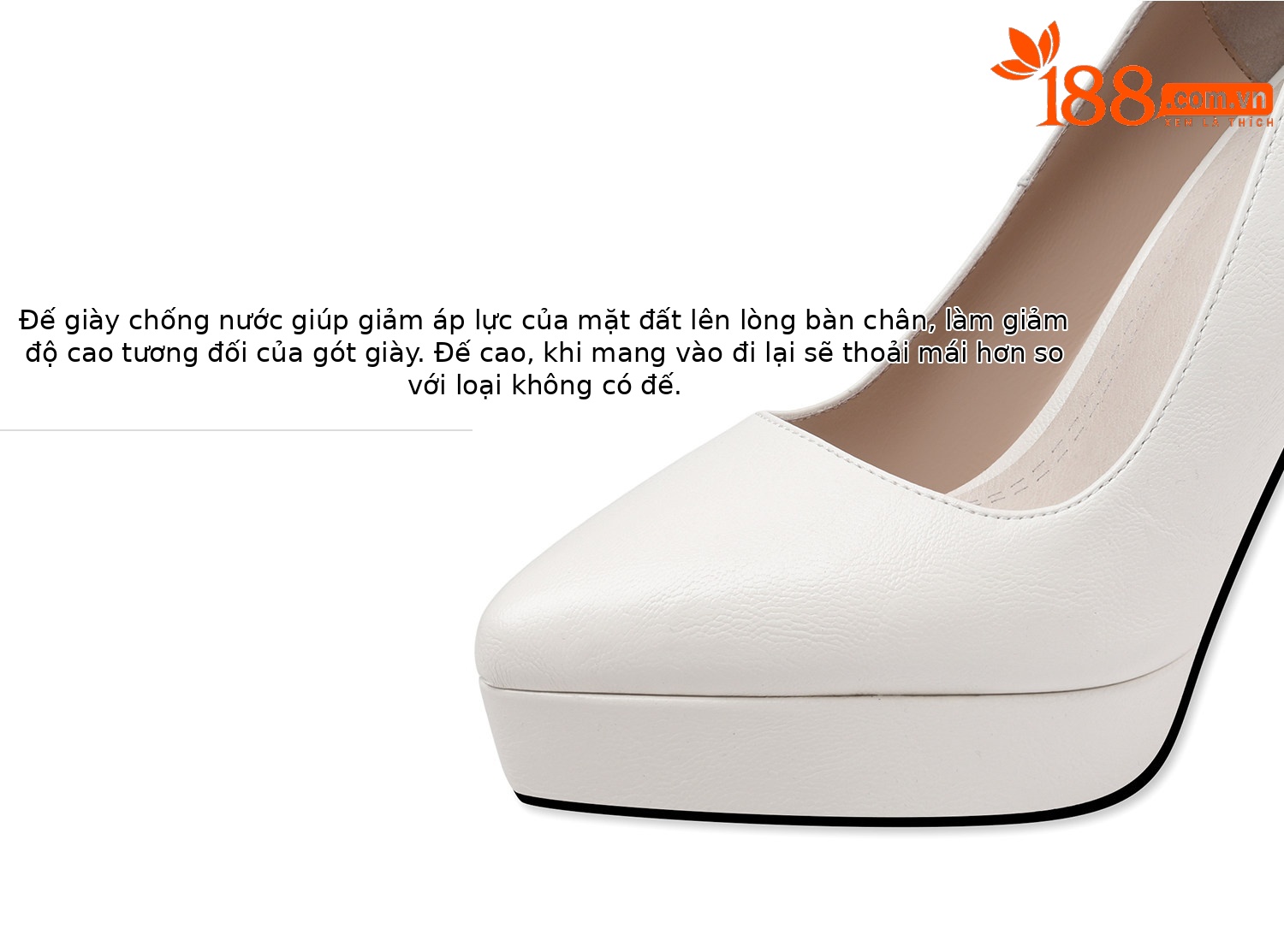 Giày cao gót nữ mũi nhọn cổ điển phong cách Pháp, đế platform chống nước, gót nhọn siêu cao — Đen, Nâu, Trắng ngà chi tiết 11
