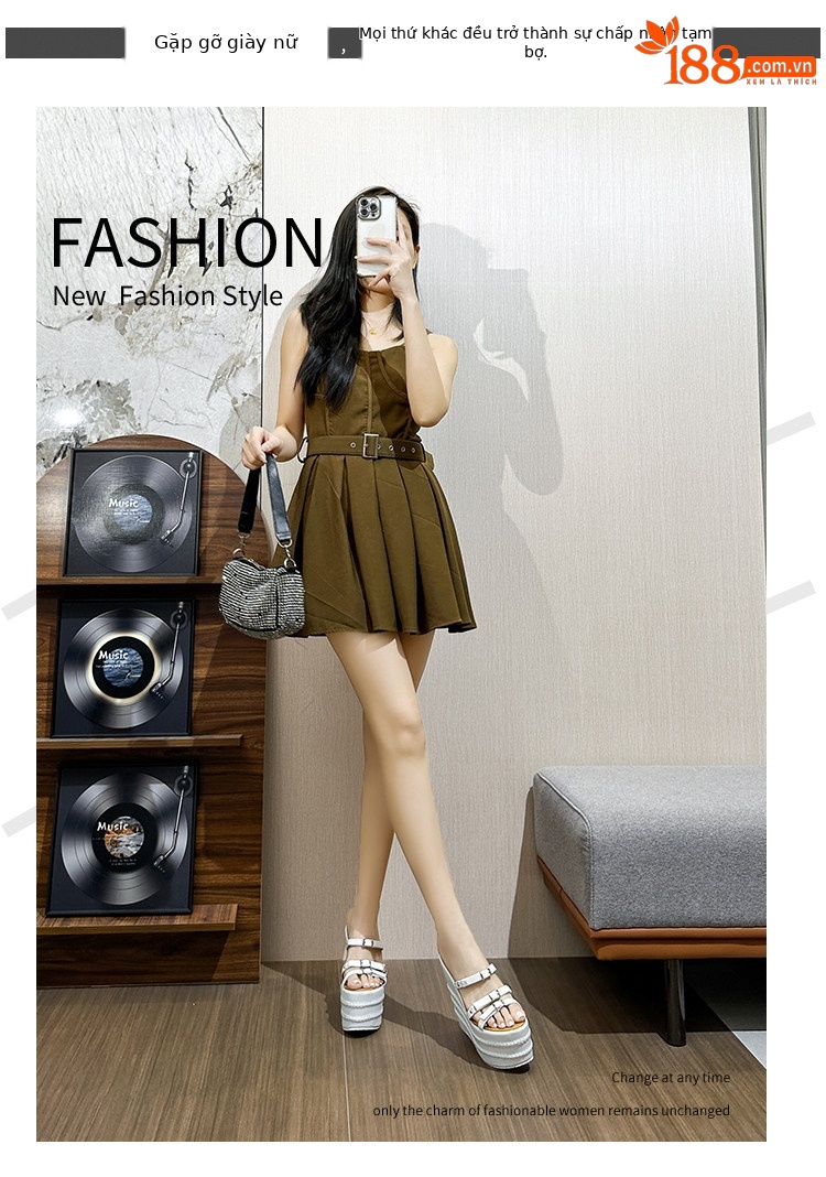 Dép sandal nữ quai chữ V đế xuồng EVA dày, tăng chiều cao, đi ngoài trời mùa hè — Các mặt hàng 10cm được làm theo yêu cầu sẽ không được trả lại và không thể trao đổi. Vui lòng ghi rõ màu sắc trong ghi chú đơn hàng., Các mặt hàng 12cm được sản xuất theo yêu cầu không được trả lại và không được trao đổi., Trắng, đen chi tiết 1