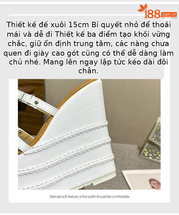Dép sandal nữ quai chữ V đế xuồng EVA dày, tăng chiều cao, đi ngoài trời mùa hè — Các mặt hàng 10cm được làm theo yêu cầu sẽ không được trả lại và không thể trao đổi. Vui lòng ghi rõ màu sắc trong ghi chú đơn hàng., Các mặt hàng 12cm được sản xuất theo yêu cầu không được trả lại và không được trao đổi., Trắng, đen chi tiết 7