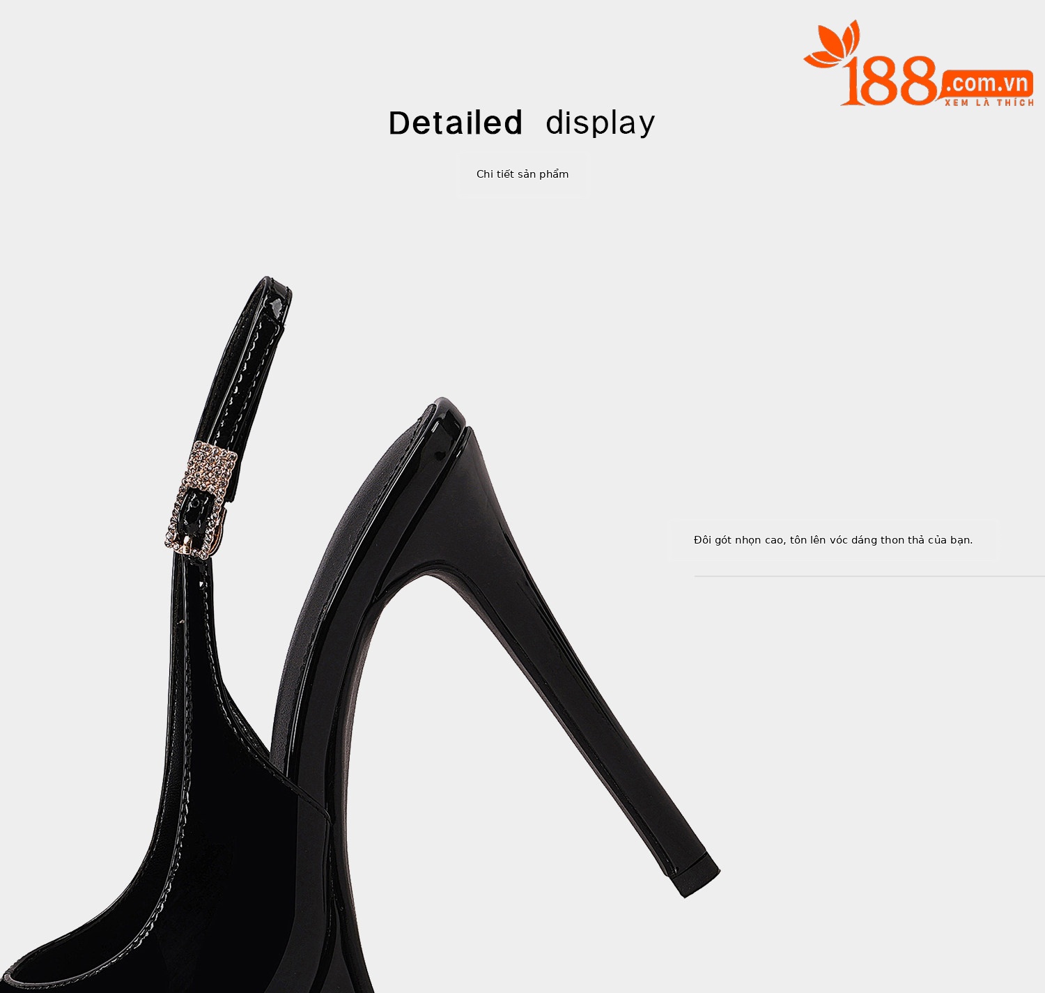 Sandal cao gót nữ hở mũi mũi nhọn gót nhọn 10-12cm da bóng — Lót giày, Đỏ Cao gót 10cm, Màu da Cao gót 10cm, Đen Cao gót 12cm chi tiết 10