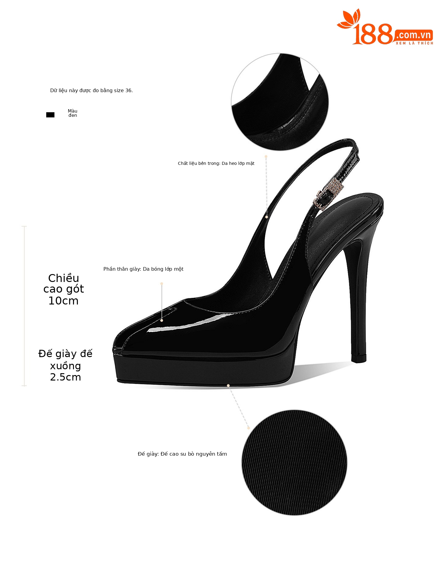 Sandal cao gót nữ hở mũi mũi nhọn gót nhọn 10-12cm da bóng — Lót giày, Đỏ Cao gót 10cm, Màu da Cao gót 10cm, Đen Cao gót 12cm