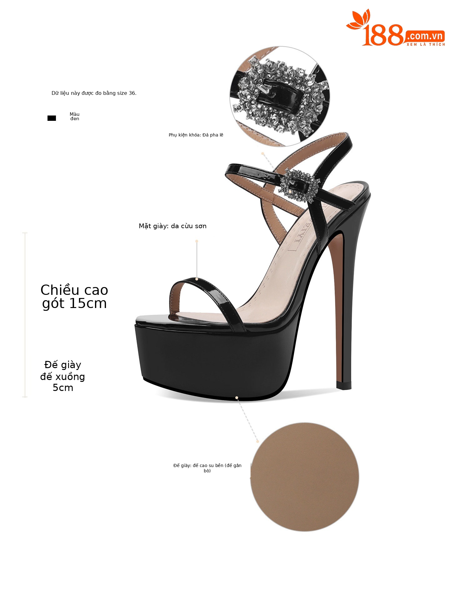 Sandal cao gót nữ mũi nhọn quai mảnh đế dày platform gót 12-15 cm — Đen Cao Gót 12cm, Mơ Cao Gót 12cm, Đen Cao Gót 13cm, Mơ Cao Gót 13cm