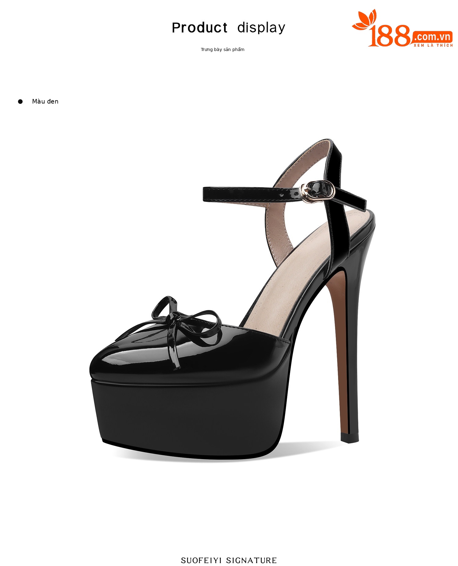 Sandal cao gót nữ mũi nhọn quai mảnh gót nhọn 9 cm — Đen, Mơ chi tiết 2
