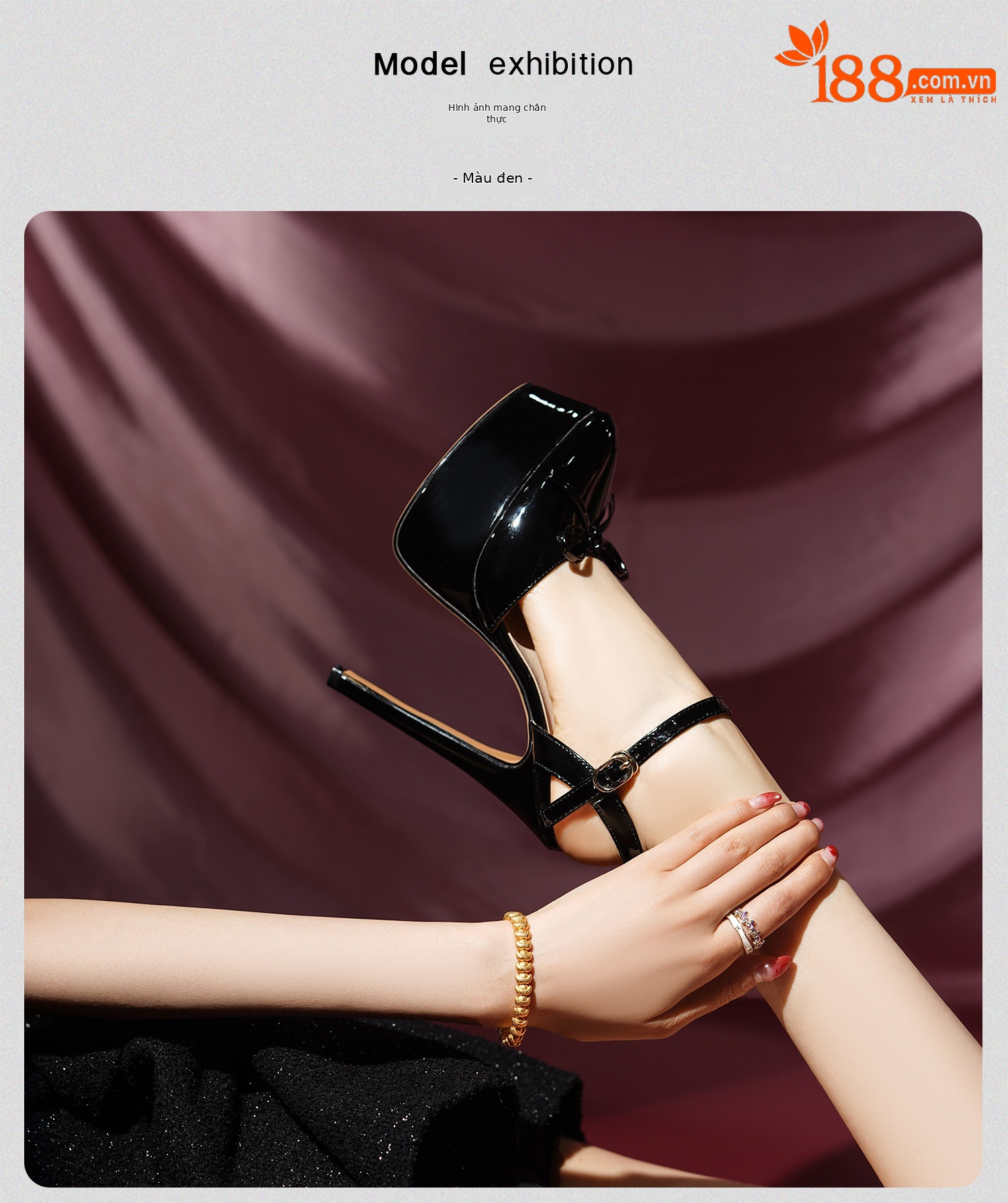 Sandal cao gót nữ mũi nhọn quai mảnh gót nhọn 9 cm — Đen, Mơ chi tiết 14