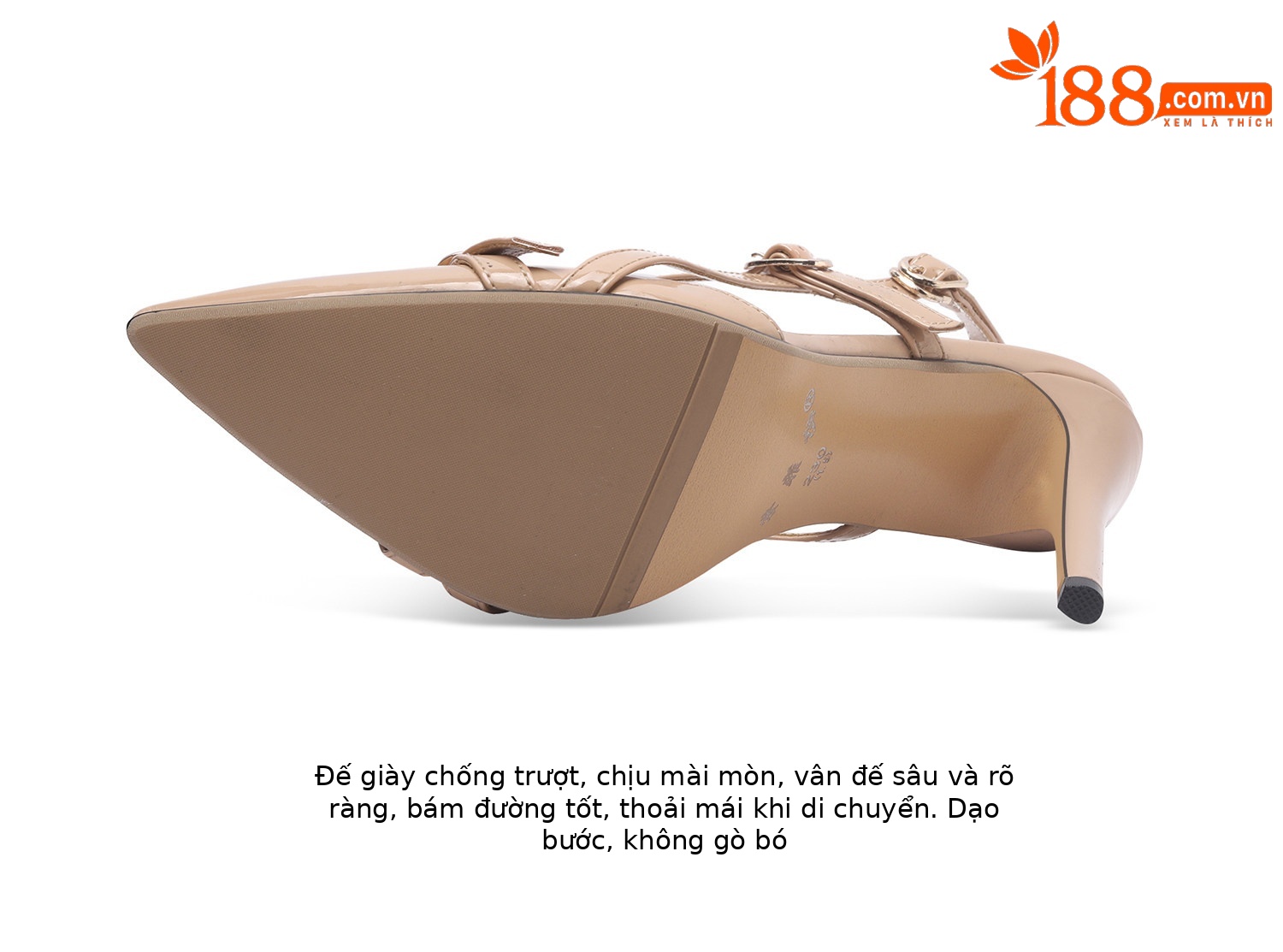 Sandal cao gót mũi nhọn quai mảnh kiểu Pháp — Đen, Mơ chi tiết 13