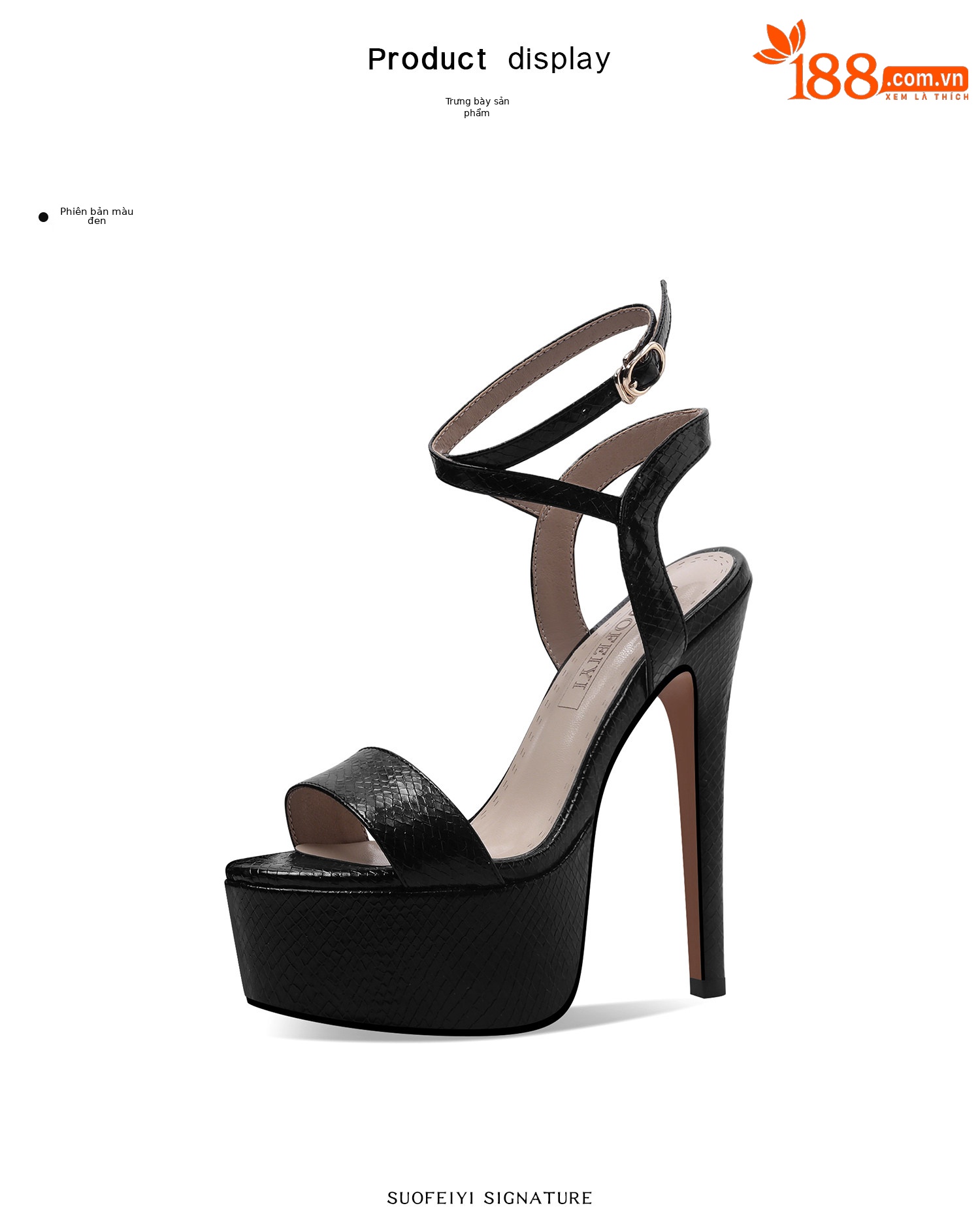 Sandal cao gót nữ hở mũi quai ngang kiểu Pháp, gót nhọn 12–15 cm — Đen Cao Gót 12cm, Vàng Cao Gót 12cm, Bạc Cao Gót 12cm, Đen Cao Gót 13cm chi tiết 2
