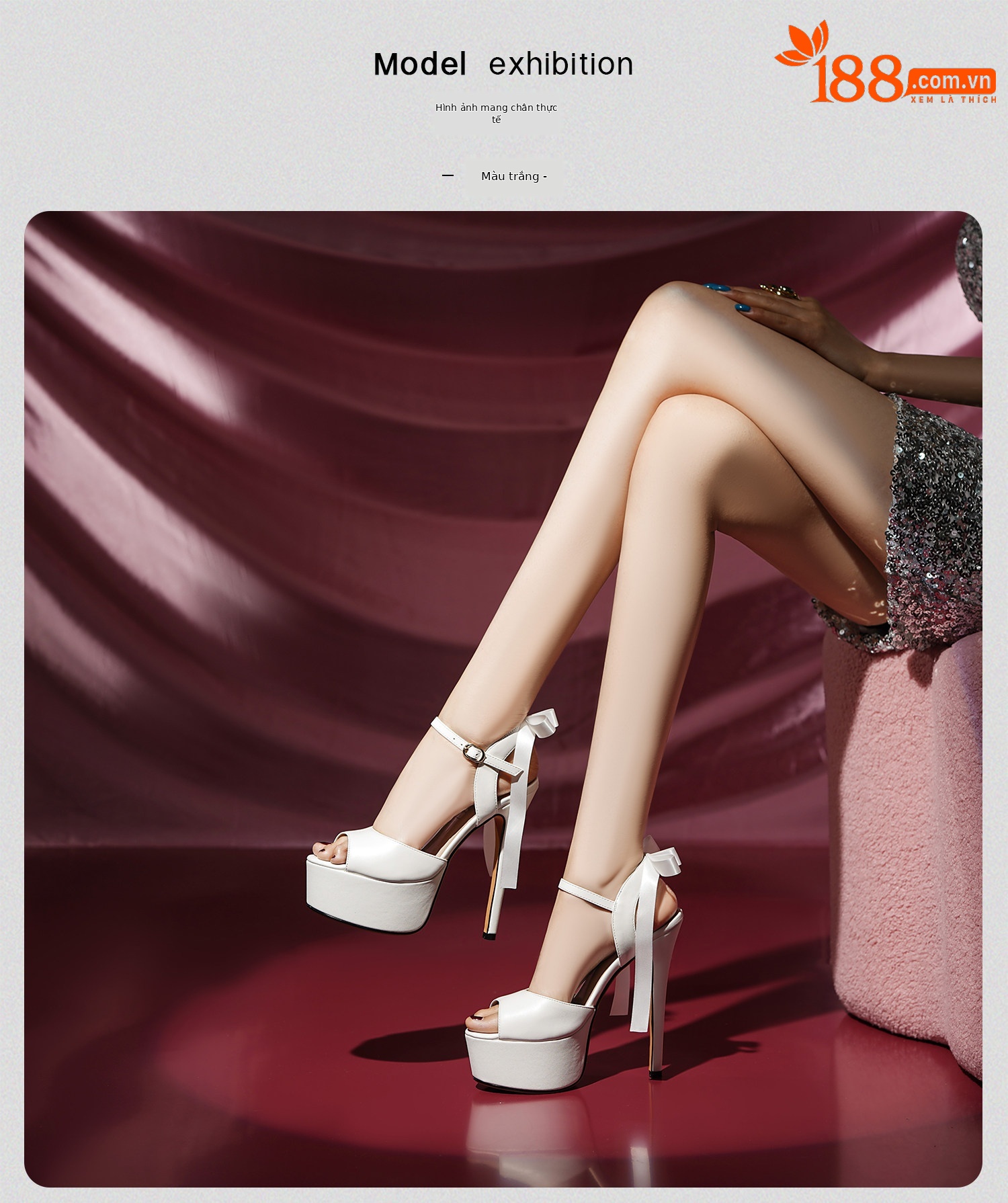 Sandal cao gót nữ hở mũi nơ bướm đế platform gót 12-15 cm — Đen Cao Gót 12cm, Trắng Cao Gót 12cm, Đen Cao Gót 13cm, Trắng Cao Gót 13cm chi tiết 20