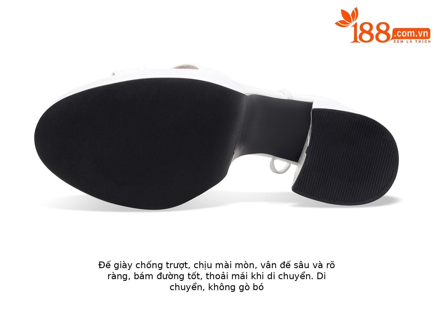 Sandal cao gót nữ quai chéo đế dày phong cách châu Âu — Đen, Trắng chi tiết 13