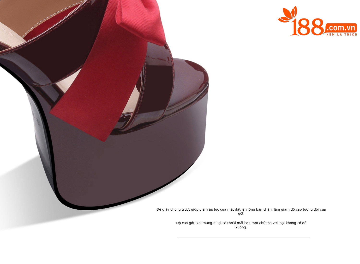 Sandal cao gót nữ mũi hở đế dày nơ bướm phong cách Pháp — Đen, Đỏ rượu chi tiết 11