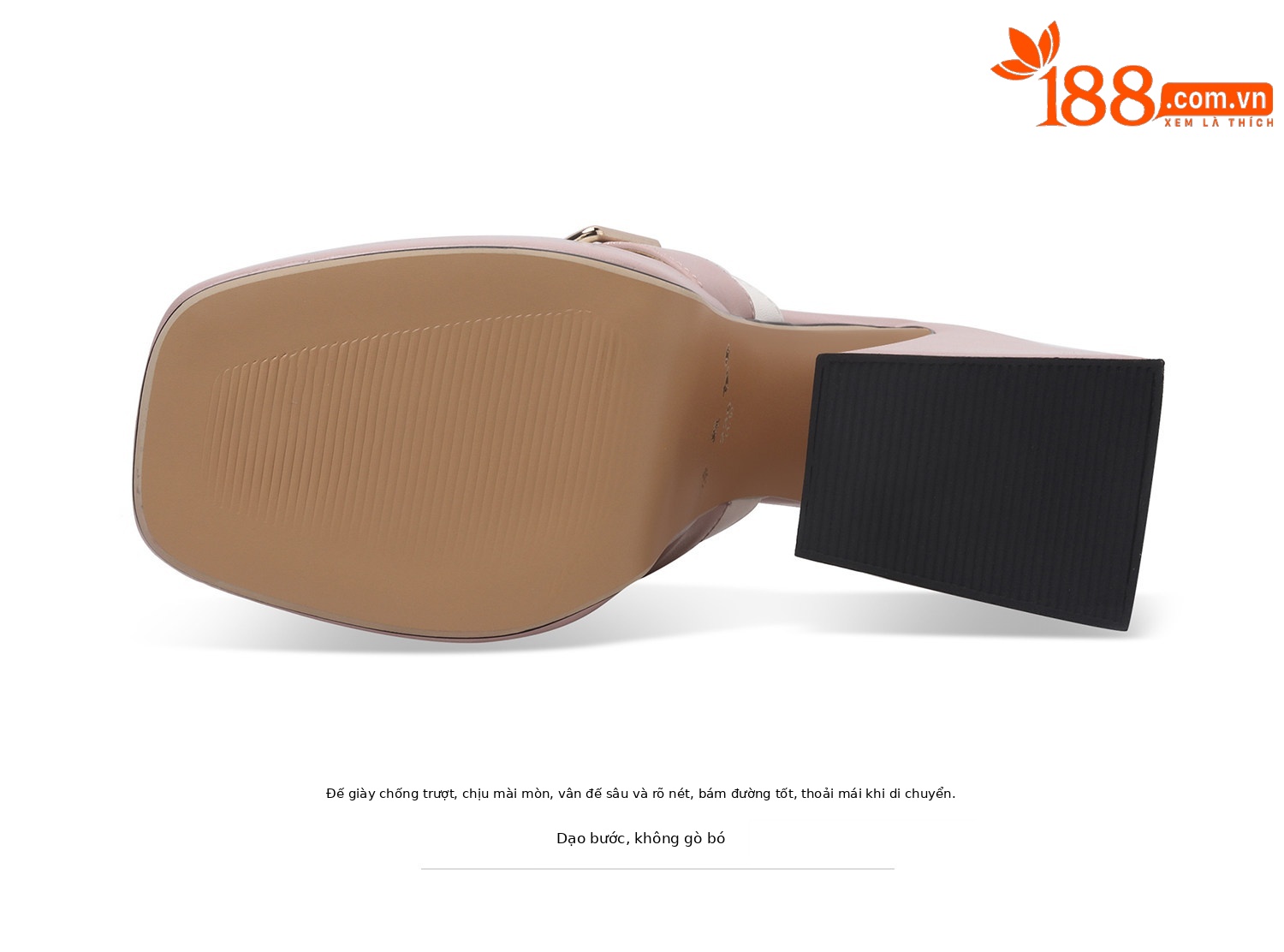 Sandal cao gót nữ hở mũi quai ngang đế dày gót vuông — Đen, Xanh dương, Vàng+Trắng, Hồng+Trắng chi tiết 13