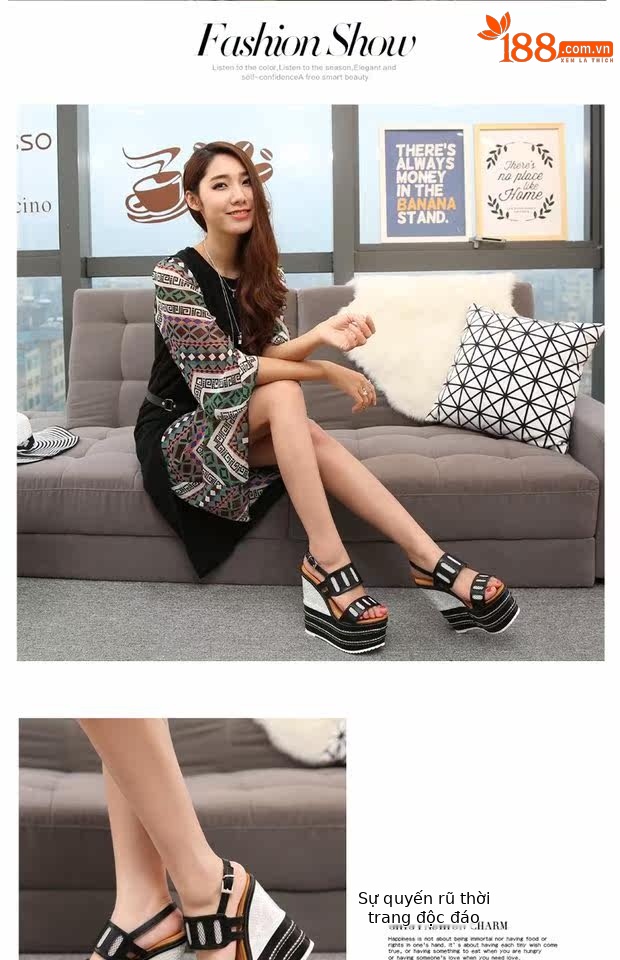 Giày cao gót nữ đế xuồng platform siêu cao 16 cm, mũi nhọn, chất liệu lưới thoáng khí — màu cam, đen chi tiết 21