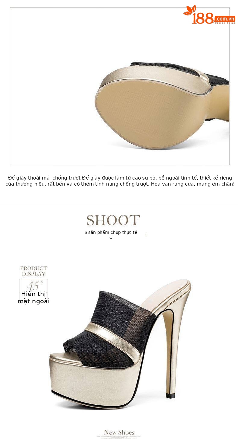 Sandal cao gót nữ hở mũi Sophieyi gót siêu cao 12–15 cm, đế platform, quai mảnh — Gót cao 15 Đen 91545, Gót cao 15 Tím 91545, Gót cao 15 Mơ 91545, Gót cao 12 Tím 18845 chi tiết 15