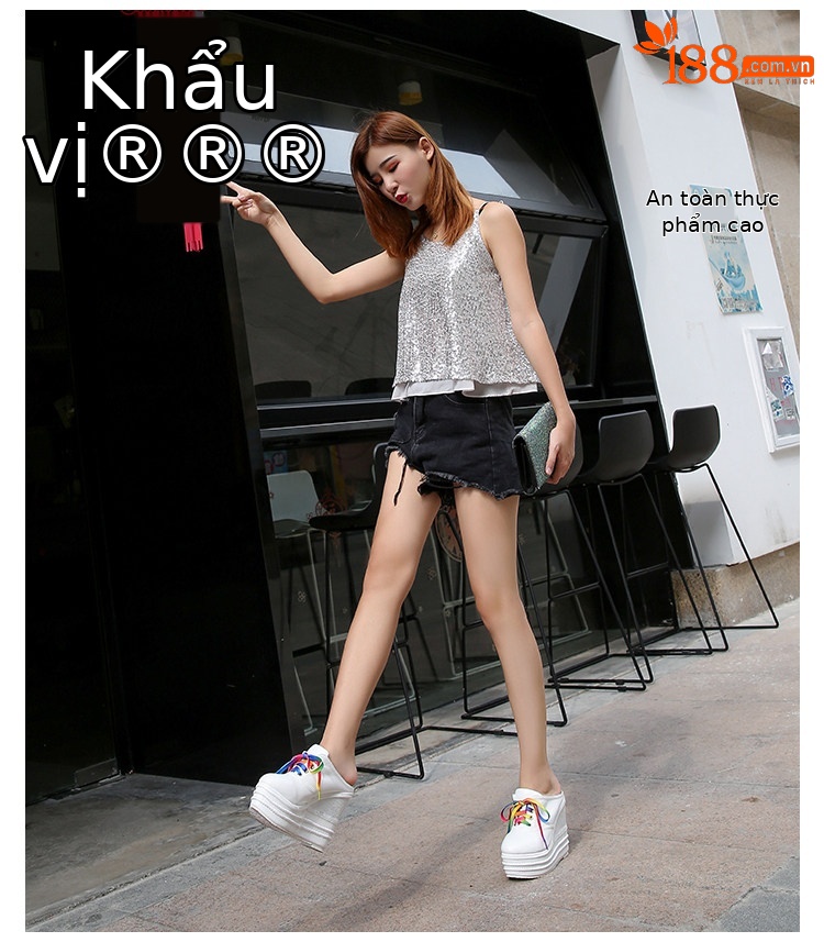 Giày cao gót đế xuồng platform siêu cao 15 cm cho nữ dáng nhỏ — Trắng 12cm, Trắng 15cm, Đen 12cm, Đen 15cm chi tiết 24