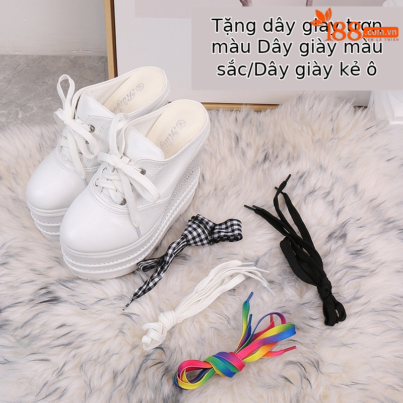 Giày cao gót đế xuồng platform siêu cao 15 cm cho nữ dáng nhỏ — Trắng 12cm, Trắng 15cm, Đen 12cm, Đen 15cm chi tiết 48