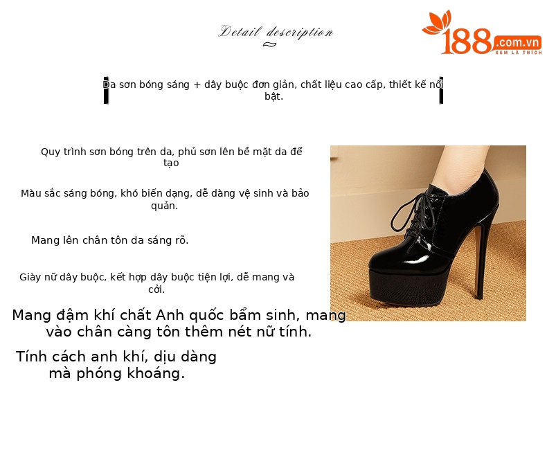 Giày cao gót nữ mũi nhọn da bóng gót siêu cao 13–15 cm — Đen 13cm Là Một Cỡ Quá Nhỏ, Đen 15cm Là Một Cỡ Quá Nhỏ, Đỏ 13cm Là Một Cỡ Quá Nhỏ, Đỏ 15cm Là Một Cỡ Quá Nhỏ chi tiết 2
