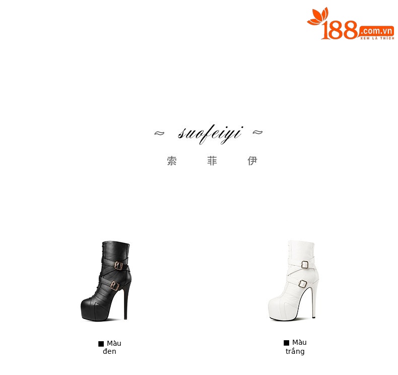 Boot nữ cổ thấp gót siêu cao 13-15cm, mũi nhọn, khóa kéo bên, lót lông nhân tạo — Đen Cao Gót 15cm, Trắng Cao Gót 15cm, Đen Cao Gót 13cm, Trắng Cao Gót 13cm chi tiết 1