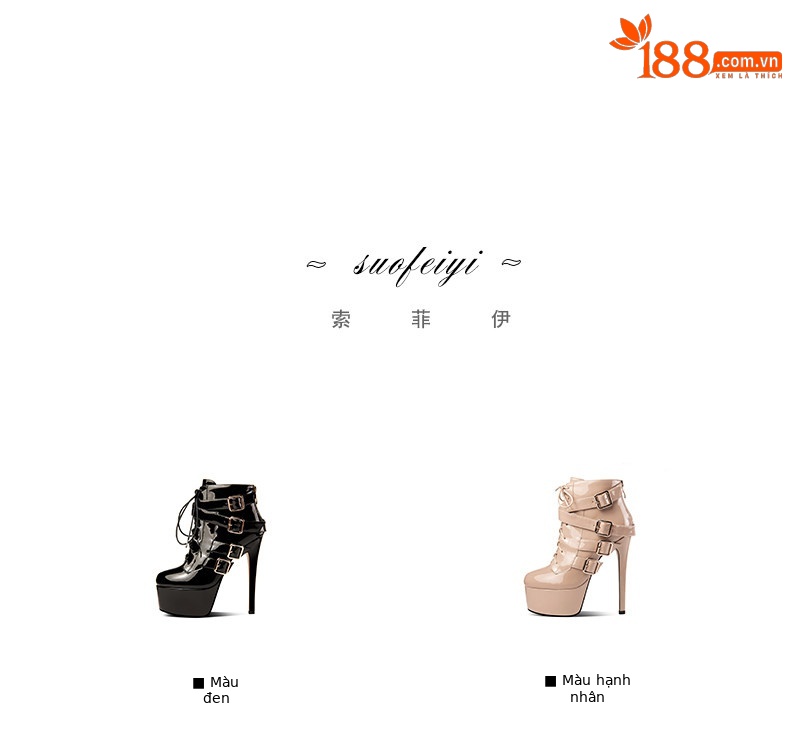 Boot cổ thấp nữ mũi nhọn gót cao 13-15cm da bóng khóa kéo — Đen Cao Gót 15cm, Mơ Cao Gót 15cm, Đen Cao Gót 13cm, Mơ Cao Gót 13cm chi tiết 1