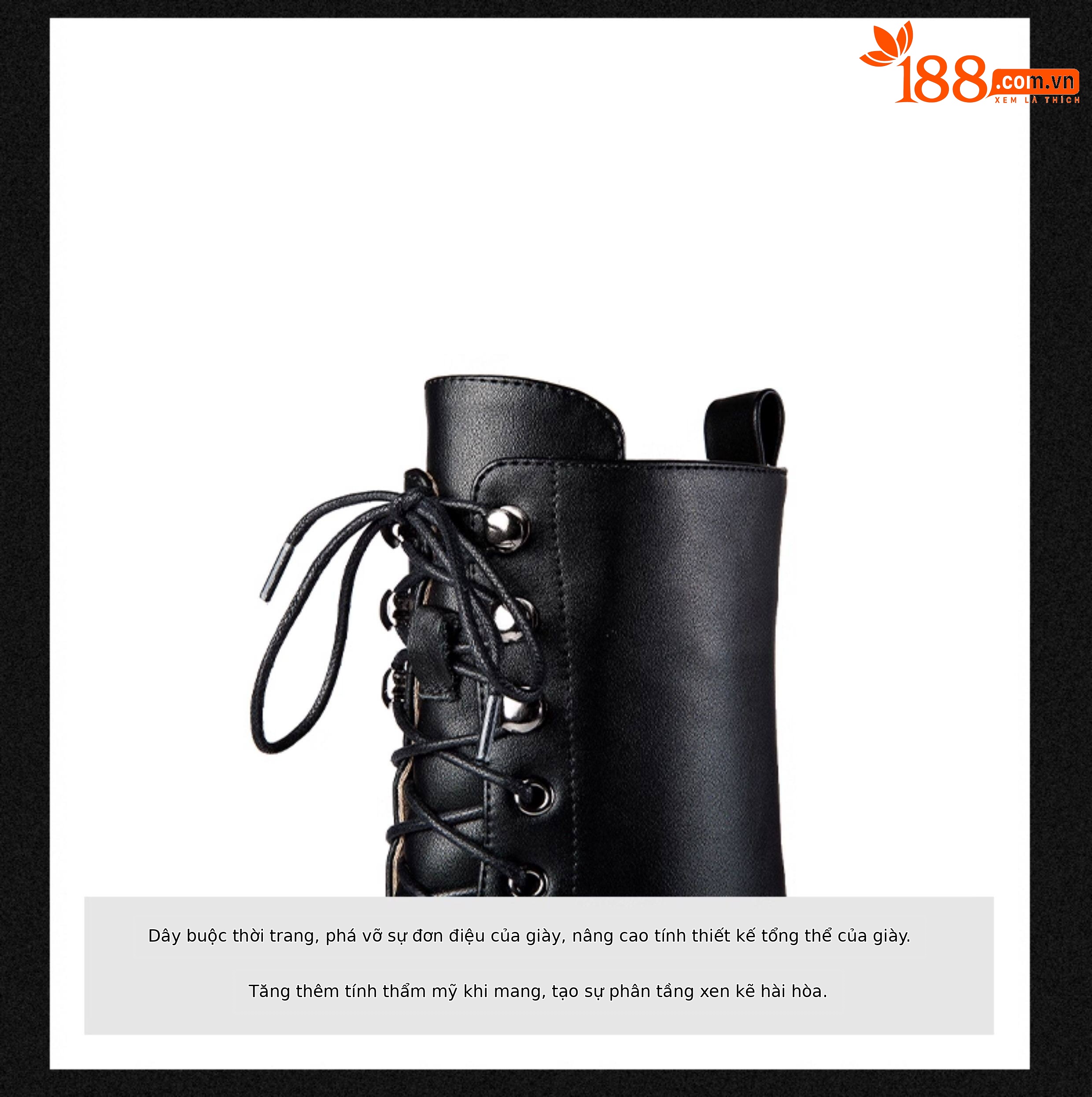 Boot nữ cổ thấp mũi vuông phong cách retro, gót dày platform chống nước, dây buộc khóa kéo — Đen (Gót dày) 35661, Nâu (Gót dày) 35661, Đen (Gót mảnh 35761), Nâu (Gót mảnh 35761) chi tiết 10