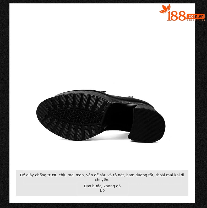 Giày Mary Jane nữ quai T mũi tròn cổ điển, gót siêu cao 8 cm, đế platform chống nước — Đen, Be chi tiết 9