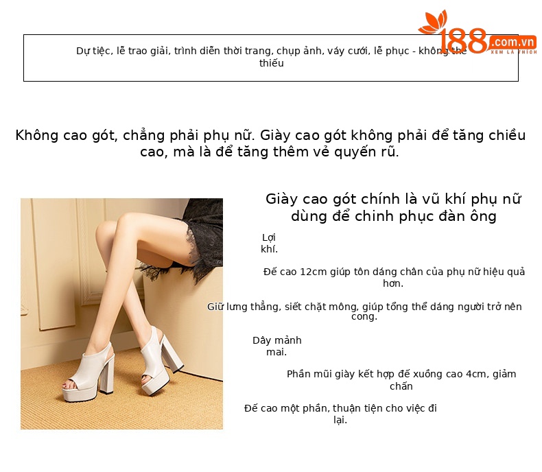 Sandal peep toe nữ gót vuông chunky đế platform da bò thật — Black (Thick Heel 35642), Yellow (Thick Heel 35642), Beige (Thick Heel 35642), Black (Thin Heel 35742) chi tiết 2