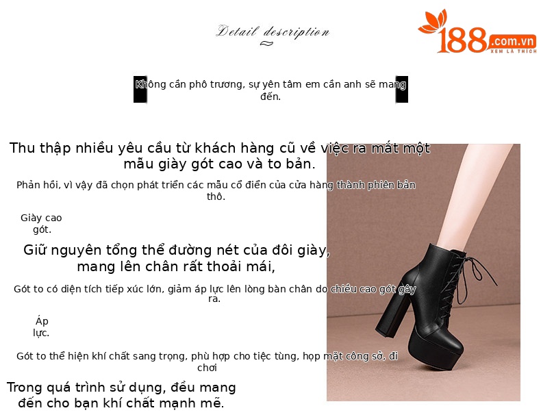Boot cổ thấp nữ gót cao dày 9 cm, mũi tròn, khóa kéo bên, da PU chống nước — Đen, Be, Be Cao gót nhọn, Đen Cao gót nhọn chi tiết 1