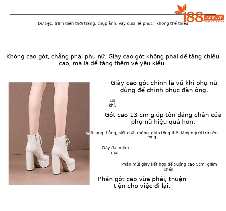 Boot cổ thấp nữ gót cao dày 9 cm, mũi tròn, khóa kéo bên, da PU chống nước — Đen, Be, Be Cao gót nhọn, Đen Cao gót nhọn chi tiết 2