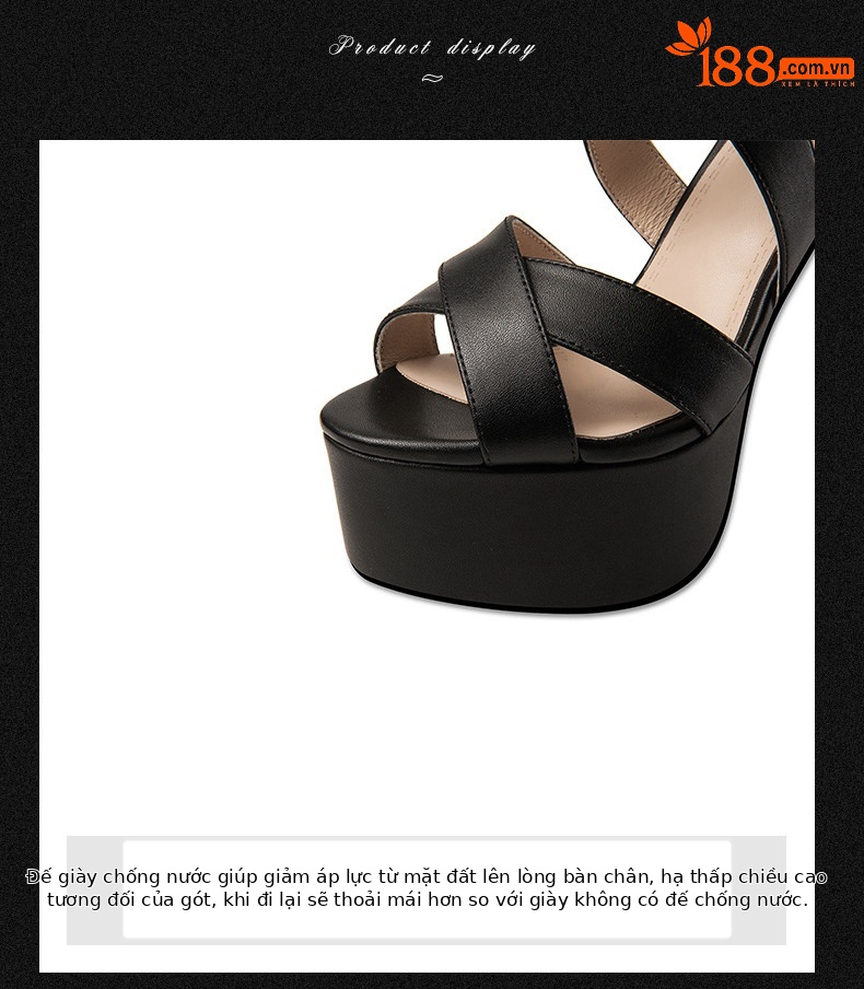 Sandal cao gót nữ hở mũi quai chéo khóa cài, gót nhọn 12–15 cm — Đen Cao Gót 15cm (Nhỏ Hơn Một Size), Mơ Cao Gót 15cm (Nhỏ Hơn Một Size), Đen Cao Gót 12cm (Nhỏ Hơn Một Size), Mơ Cao Gót 12cm (Nhỏ Hơn Một Size) chi tiết 7