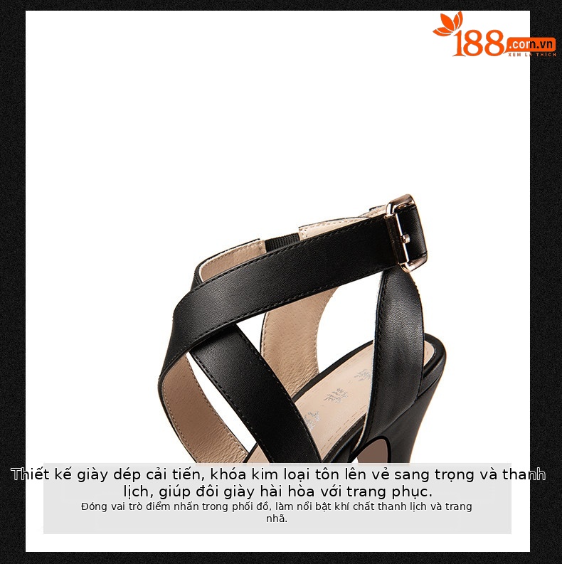 Sandal cao gót nữ hở mũi quai chéo khóa cài, gót nhọn 12–15 cm — Đen Cao Gót 15cm (Nhỏ Hơn Một Size), Mơ Cao Gót 15cm (Nhỏ Hơn Một Size), Đen Cao Gót 12cm (Nhỏ Hơn Một Size), Mơ Cao Gót 12cm (Nhỏ Hơn Một Size) chi tiết 8