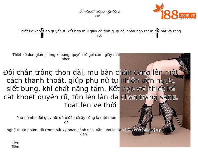 Boot nữ dây buộc mũi nhọn gót cao 12–15 cm đục lỗ mesh thoáng khí — Đen Cao Gót 15cm, Mơ Cao Gót 15cm, Đen Cao Gót 12cm, Mơ Cao Gót 12cm chi tiết 1