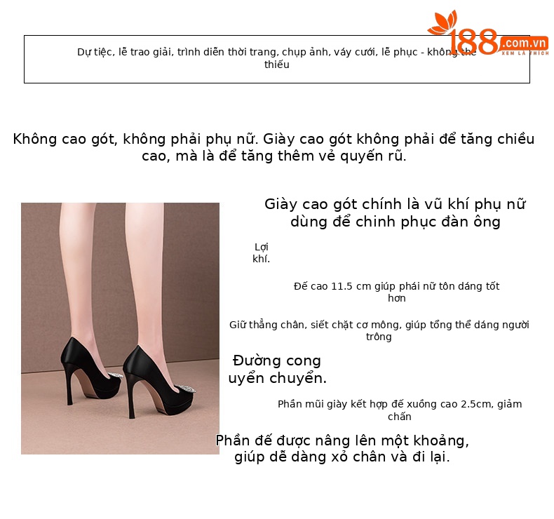 Giày cao gót nữ mũi nhọn đính đá khóa vuông, gót siêu cao 8 cm — Đen chi tiết 3