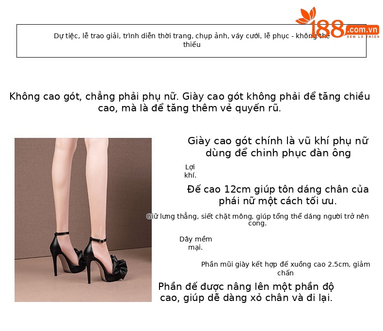Sandal cao gót nữ hở mũi quai ngang kiểu Pháp, gót siêu cao 9 cm — Đen chi tiết 2