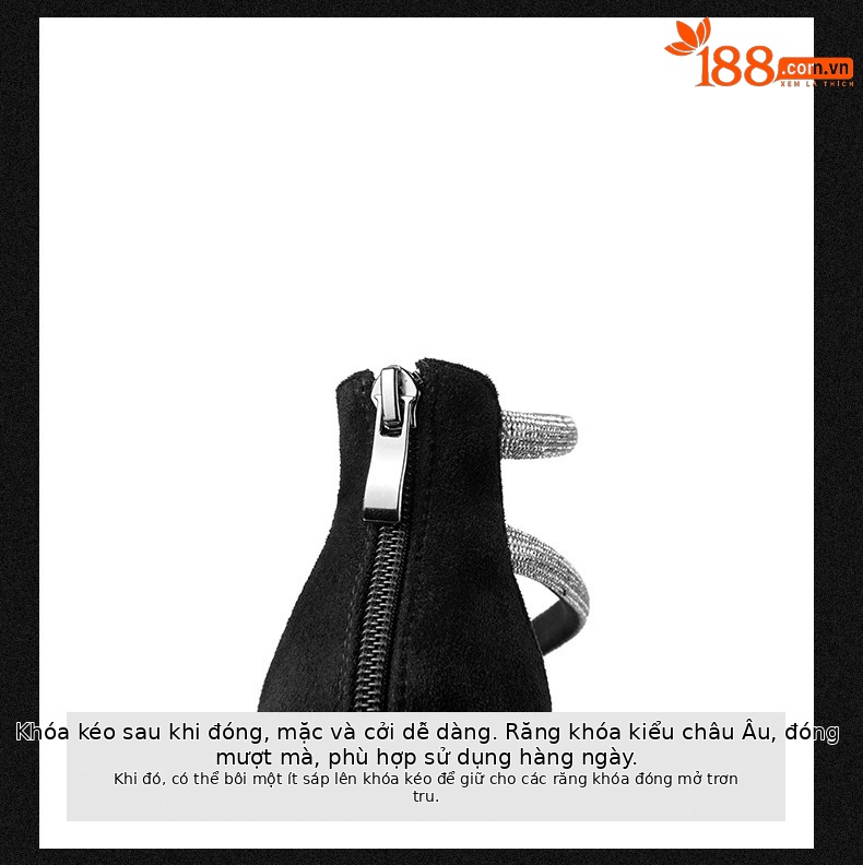 Sandal cao gót nữ đính đá mũi nhọn quai mảnh gót 10.5 cm — Đen Cao gót 10.5cm, Mơ Cao gót 10.5cm chi tiết 8