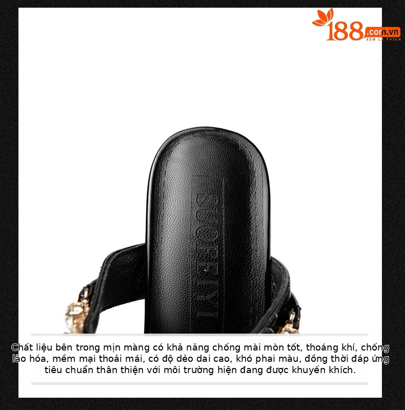 Sandal cao gót nữ hở mũi phong cách Pháp đính đá, gót nhọn 12–15 cm — Đen Cao Gót 12cm, Trắng Cao Gót 12cm, Đen Cao Gót 13cm, Trắng Cao Gót 13cm chi tiết 9