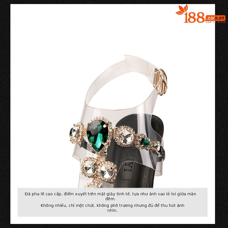 Sandal cao gót nữ hở mũi đính đá khóa quai siêu cao gót 12–15 cm — Đen Cao gót 12cm, Mơ Cao gót 12cm, Đen Cao gót 13cm, Mơ Cao gót 13cm chi tiết 8