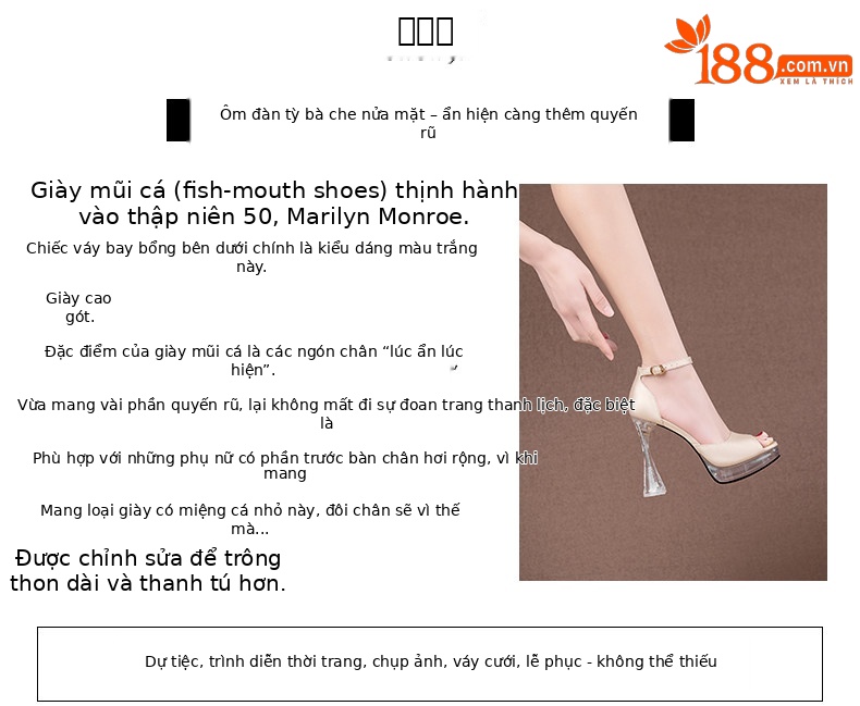 Sandal nữ một quai chống nước đế platform gót dày hở mũi — Đen, Mơ chi tiết 1