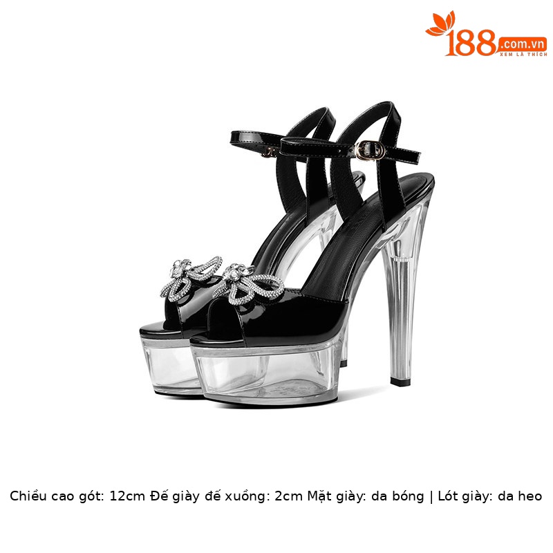 Đen 12cm Cao Gót 19721