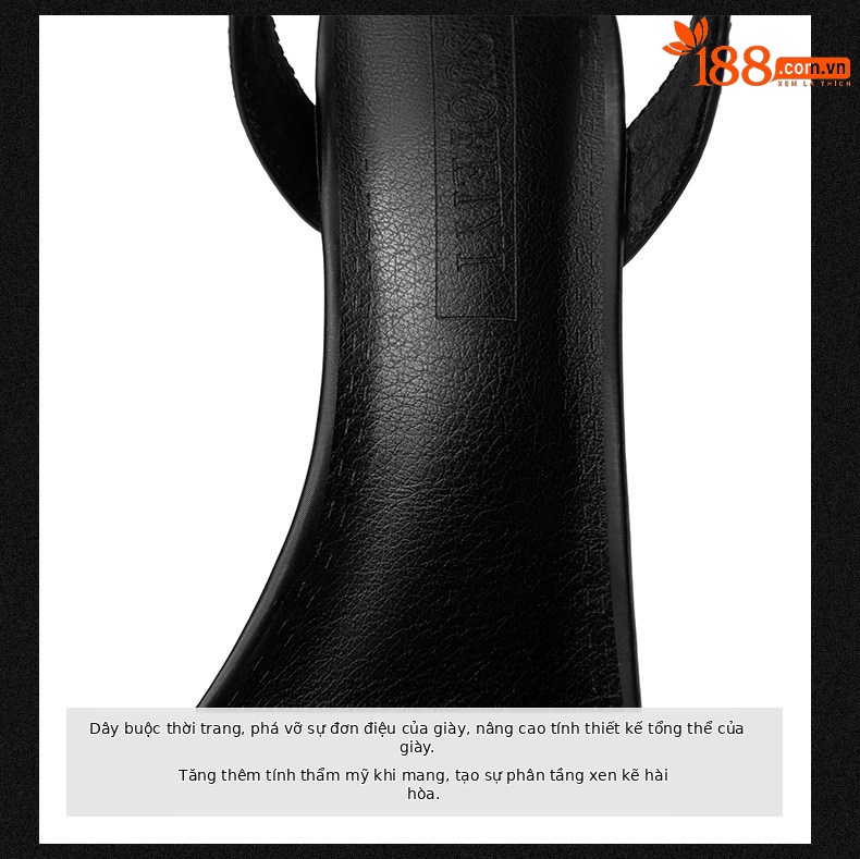 Sandal cao gót nữ hở mũi đính đá pha lê, gót nhọn 12–15 cm, đế platform chống nước — Đen Cao Gót 12cm, Đen Cao Gót 15cm chi tiết 8