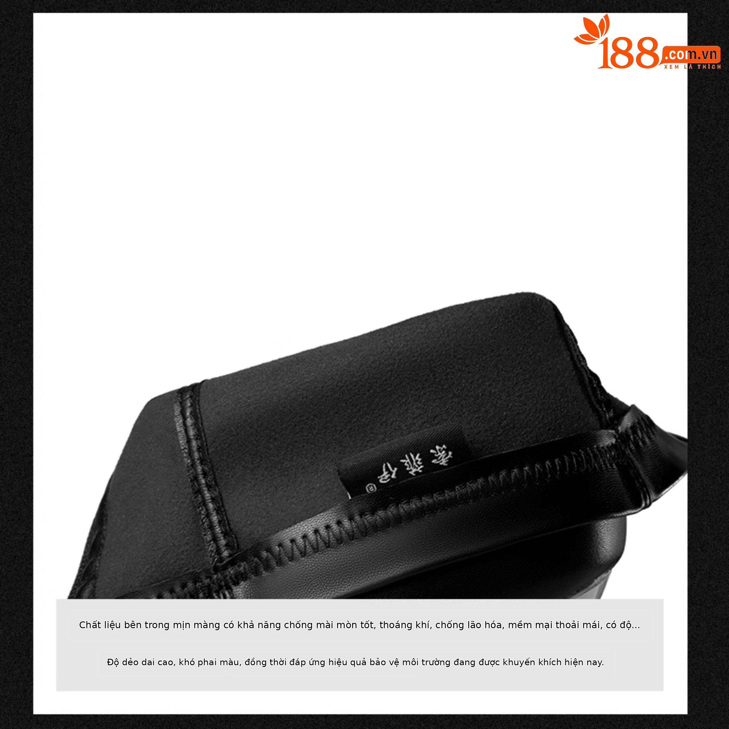 Boot cổ thấp nữ da bò gót nhọn cao su đế platform chống nước khóa kéo bên — Đen 19781, Be 19781, Đen 19881, Be 19881 chi tiết 11