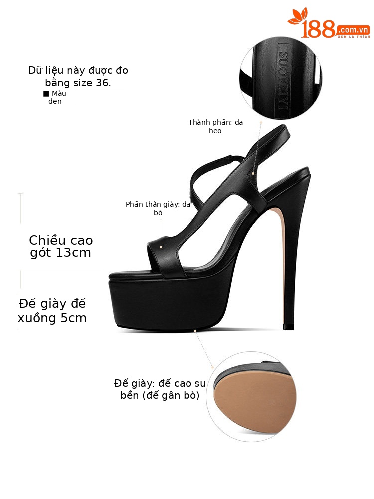 Sandal cao gót nữ hở mũi quai mảnh phong cách Pháp, gót nhọn 12-15 cm, đế platform chống mỏi — Đen Cao gót 15cm 91531, Đen Cao gót 13cm 91231, Đen Cao gót 12cm 18831, Vàng chanh Cao gót 15cm 91531