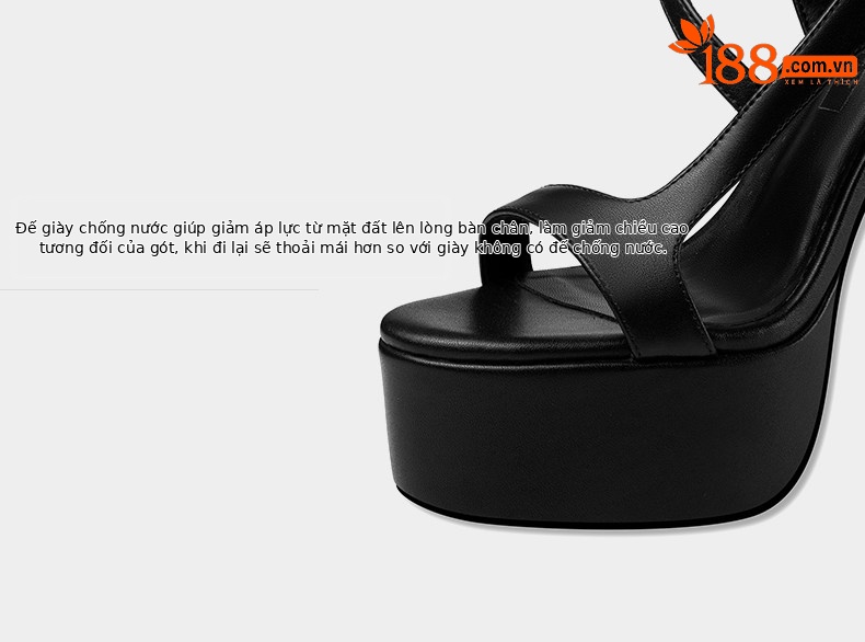 Sandal cao gót nữ hở mũi quai mảnh phong cách Pháp, gót nhọn 12-15 cm, đế platform chống mỏi — Đen Cao gót 15cm 91531, Đen Cao gót 13cm 91231, Đen Cao gót 12cm 18831, Vàng chanh Cao gót 15cm 91531 chi tiết 10