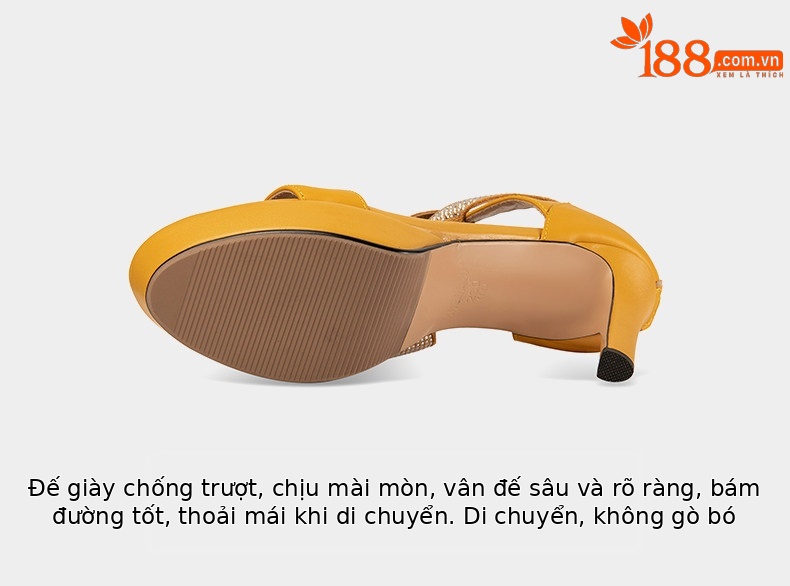 Sandal cao gót nữ hở mũi gót nhọn 9 cm quai mảnh đính đá — Vàng, Xanh da trời chi tiết 13